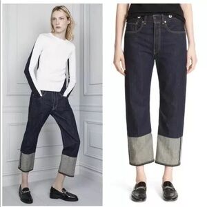 Rag & Bone Trompe L’Oeil Indigo Selvedge Cuff Grommet Jeans N248-6
